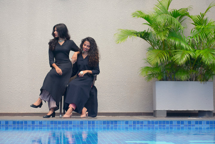 BLACK COTTON KURTA 3