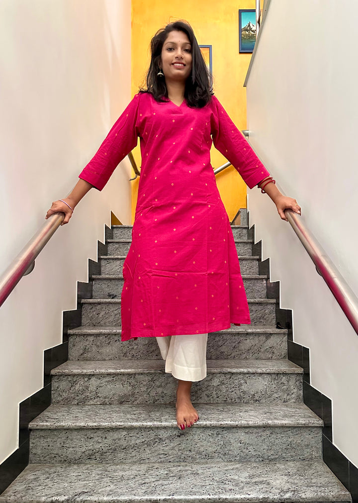 FUCHSIA PINK KURTA
