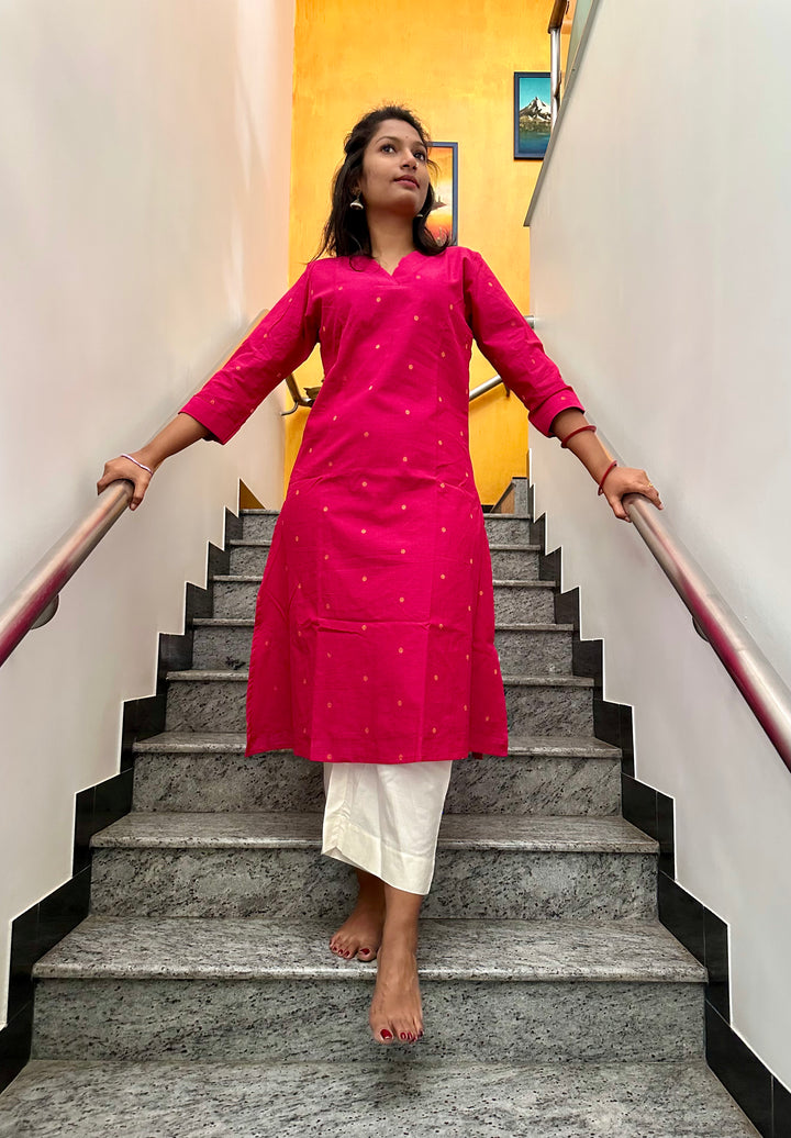 FUCHSIA PINK KURTA1