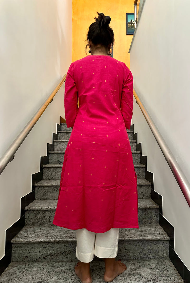 HOT PINK KURTA1