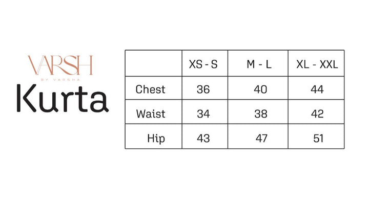 KURTA SIZE CHART