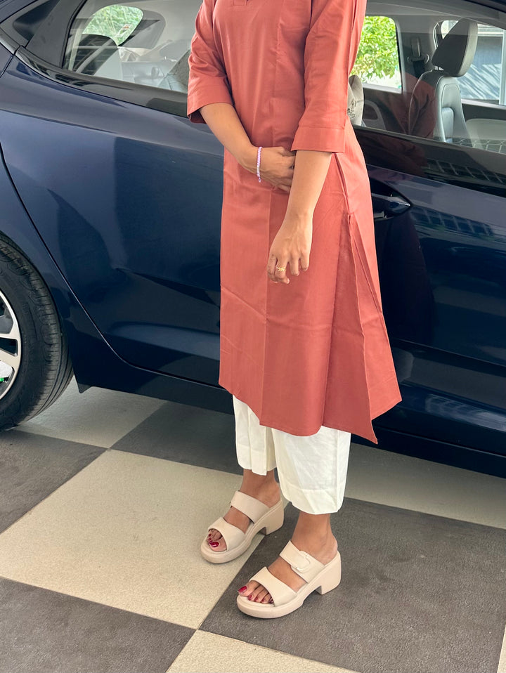 MOCHA MOUSSE COTTON KURTA 1